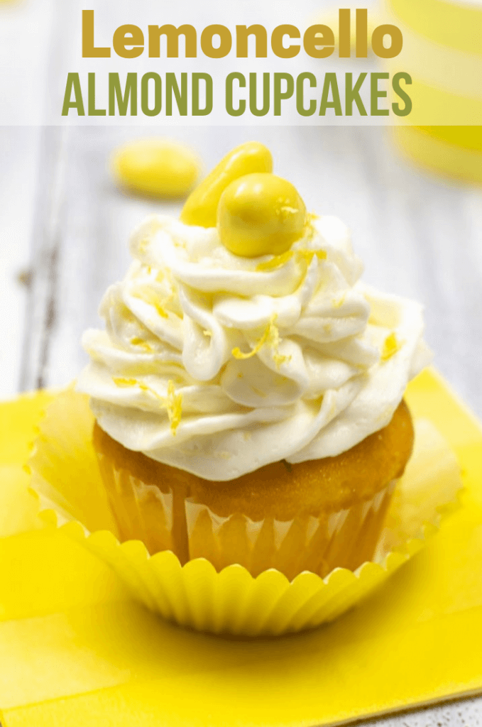 Lemoncello Almond Cupcakes