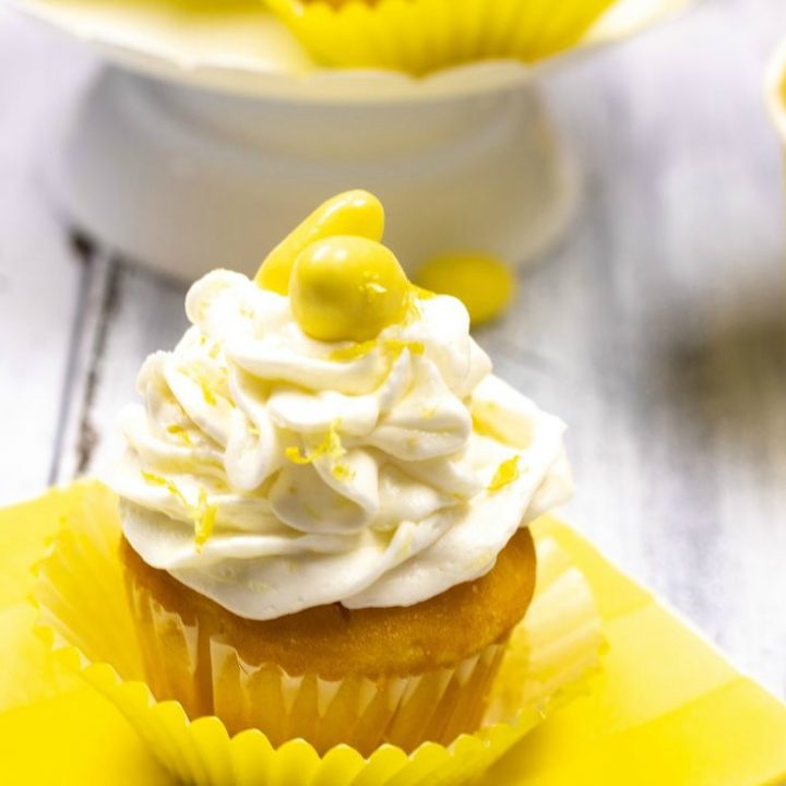 Lemoncello Almond Cupcakes