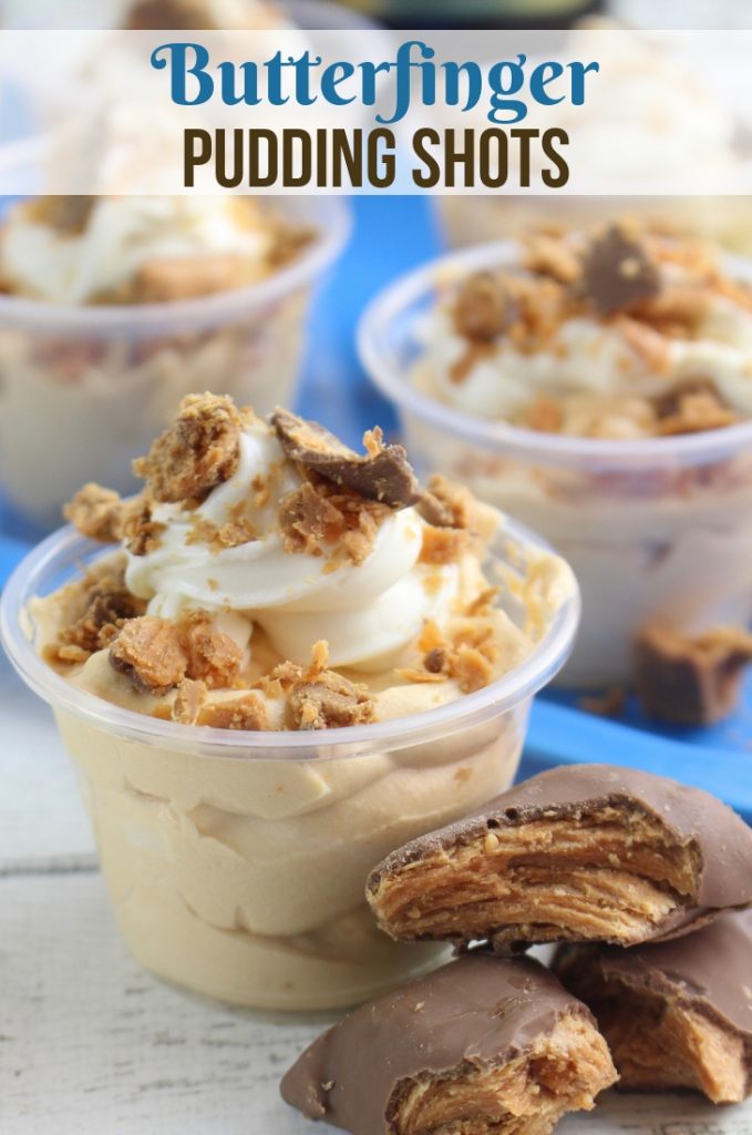 Butterfinger Pudding Shots