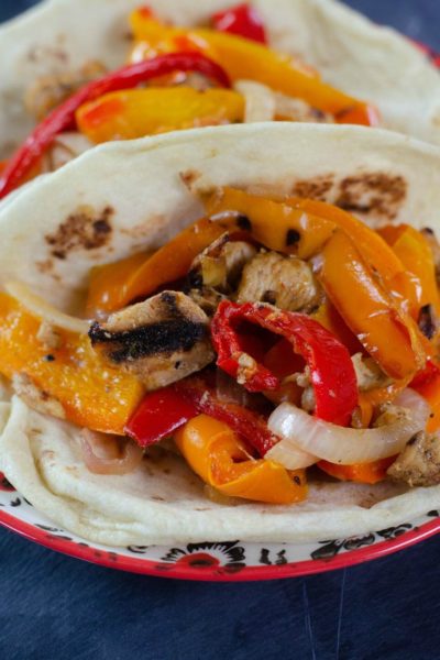 Skillet Chicken Fajitas with Bell Peppers and Onions