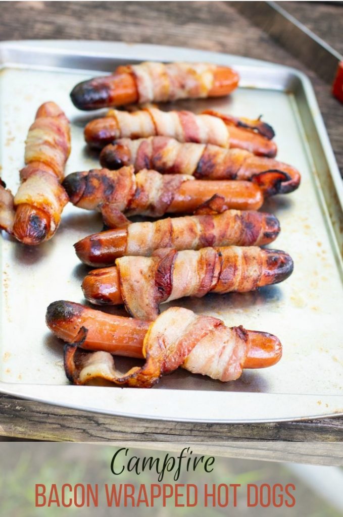 Campfire Bacon Wrapped Hot Dogs
