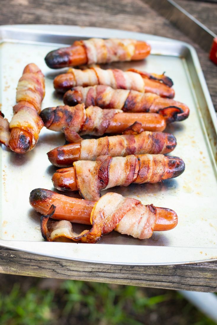 Campfire Bacon Wrapped Hot Dogs This Ole Mom