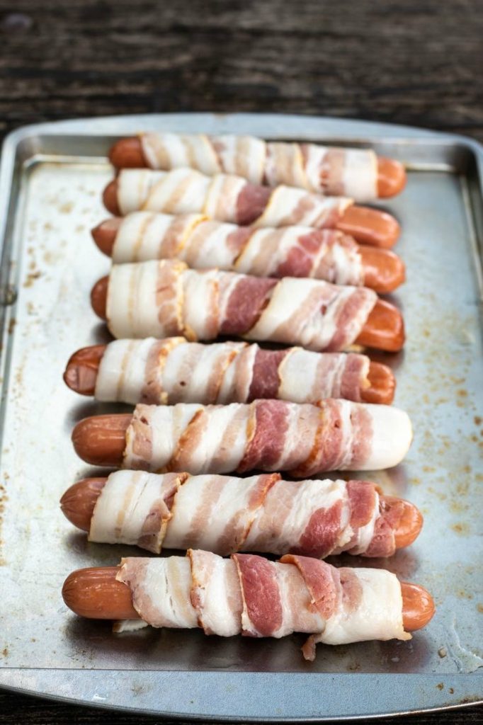 Bacon Wrapped Hot Dogs