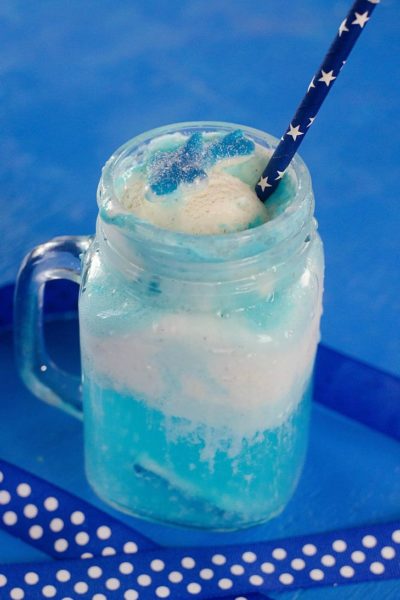 Fanta Shark Ice Cream Float