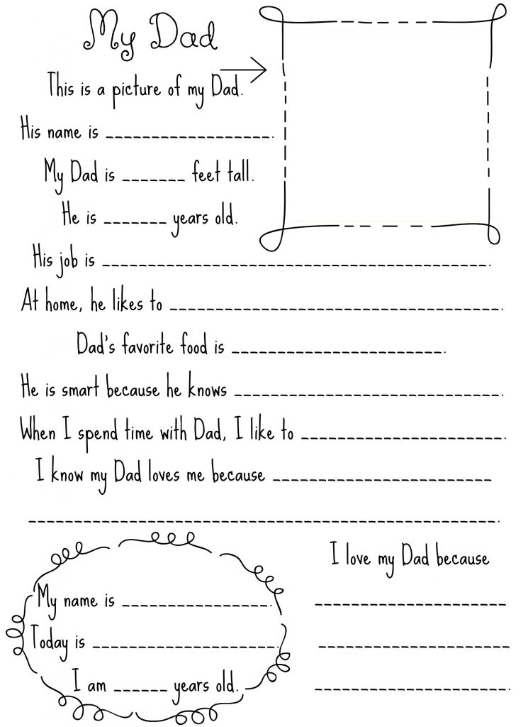 Father S Day Kids Interview Printable This Ole Mom