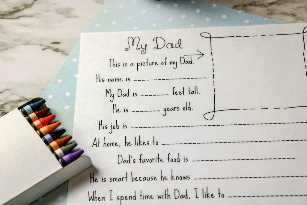 Father's Day Kids Interview Printable