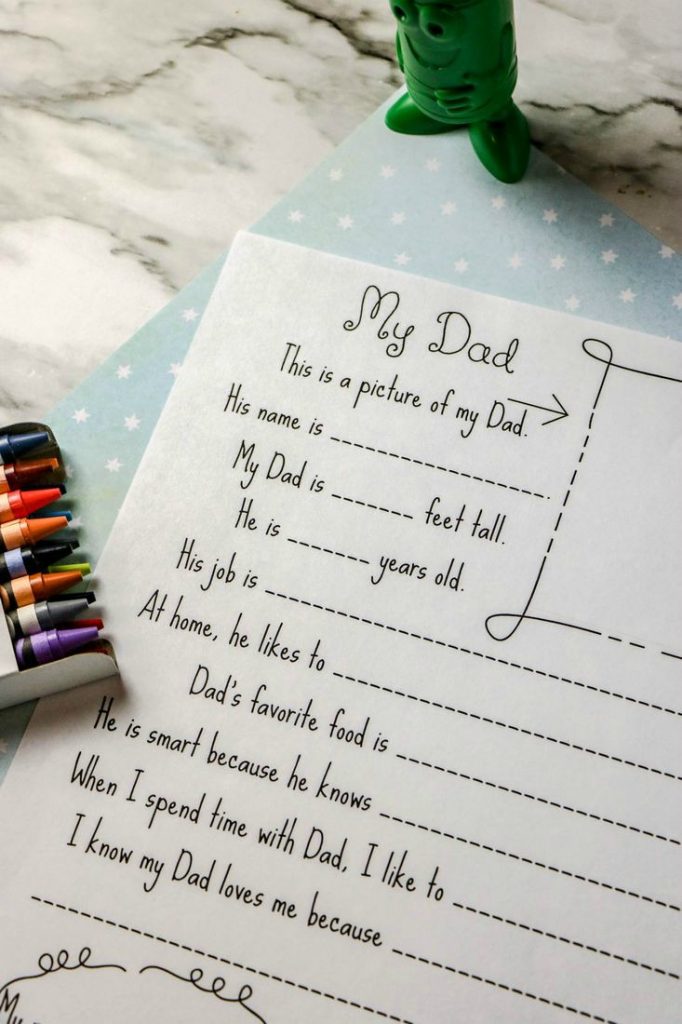 Father's Day Kids Interview Printable