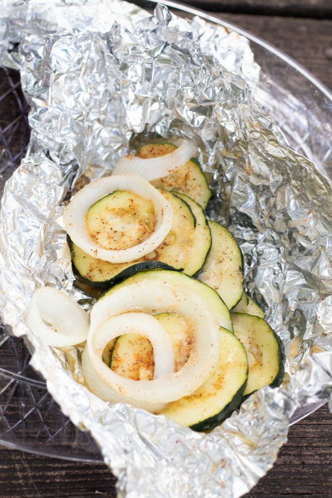 Campfire Zucchini Foil Packets