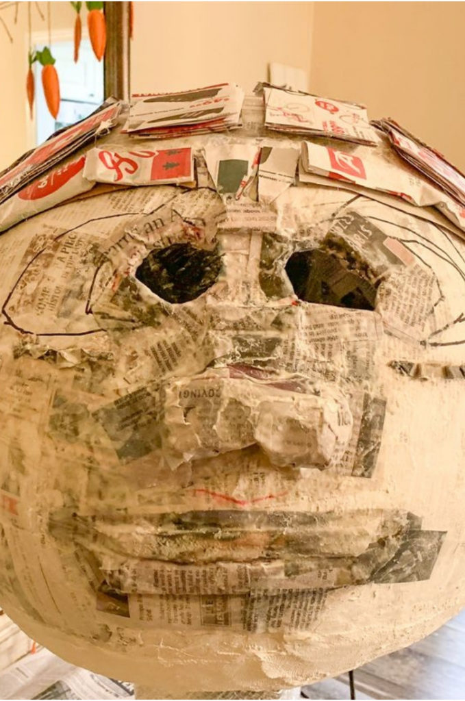 make a paper mache head