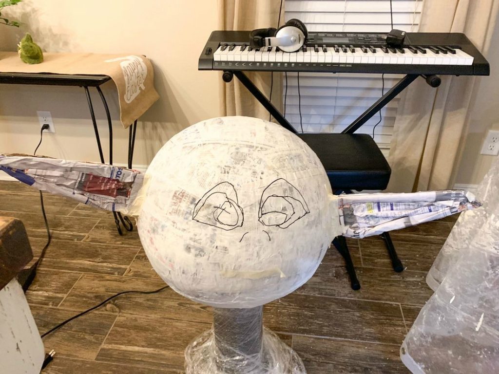 make a paper mache head