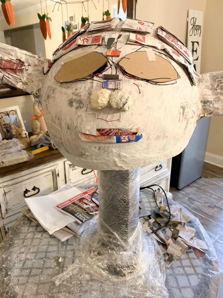 make a paper mache head