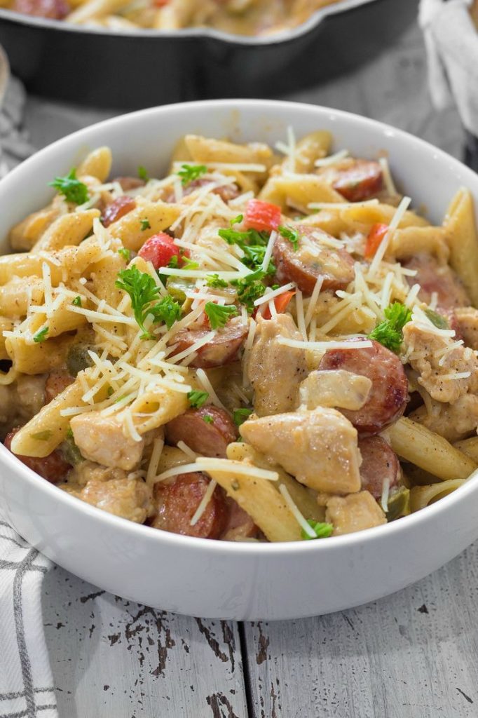 Cajun Chicken and Sausage Pasta