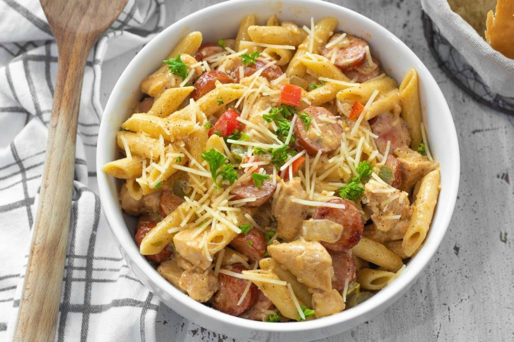 Cajun Chicken and Sausage Pasta