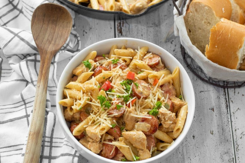 Cajun Chicken Pasta with Smoked Sausage 