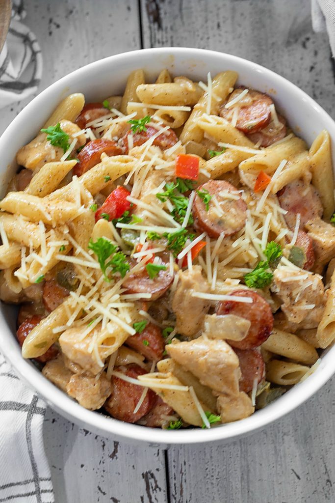 Cajun Chicken Pasta with Smoked Sausage