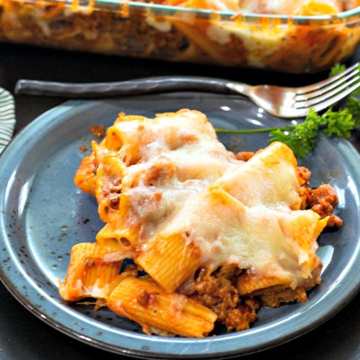Baked Rigatoni with Cheese and Italian Sausage