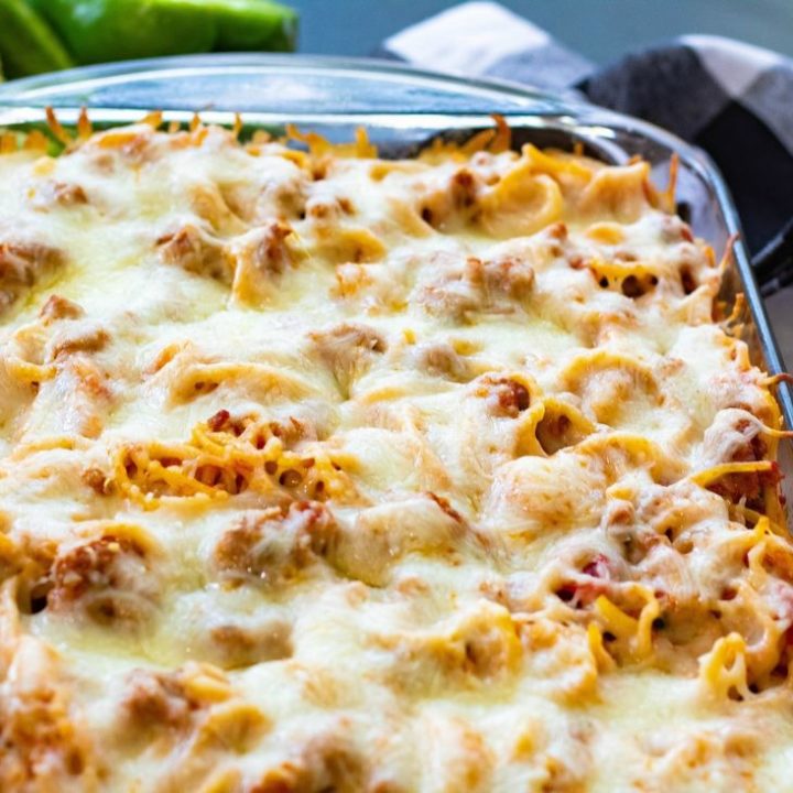 Baked Spaghetti Casserole With Sausage