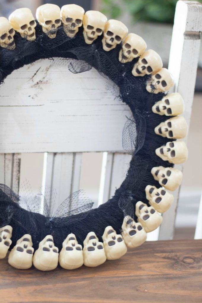 Halloween Skull Wreath