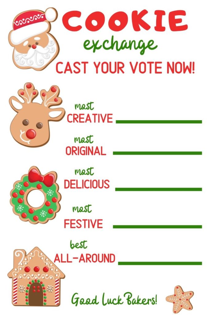 Cookie Exchange Voting Ballot