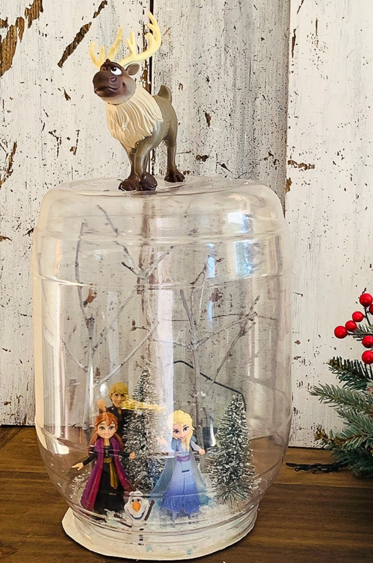 frozen diy snow globe