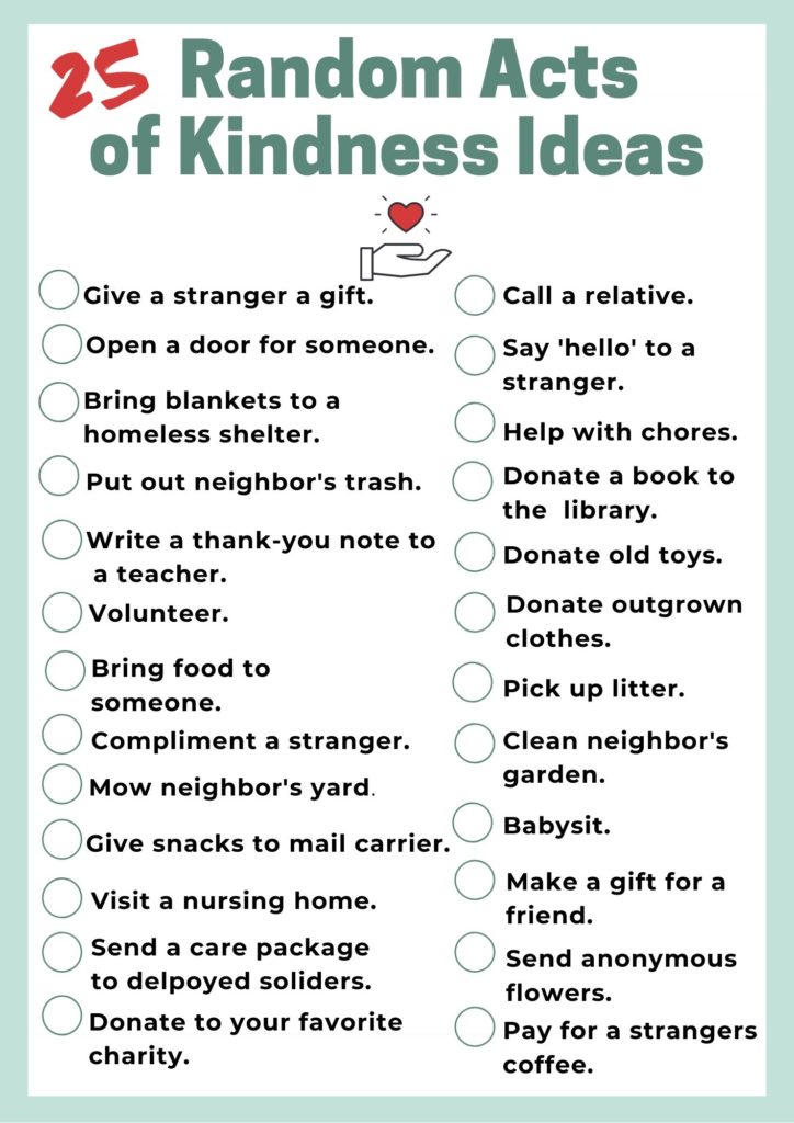25 Random Acts Of Kindness Ideas This Ole Mom