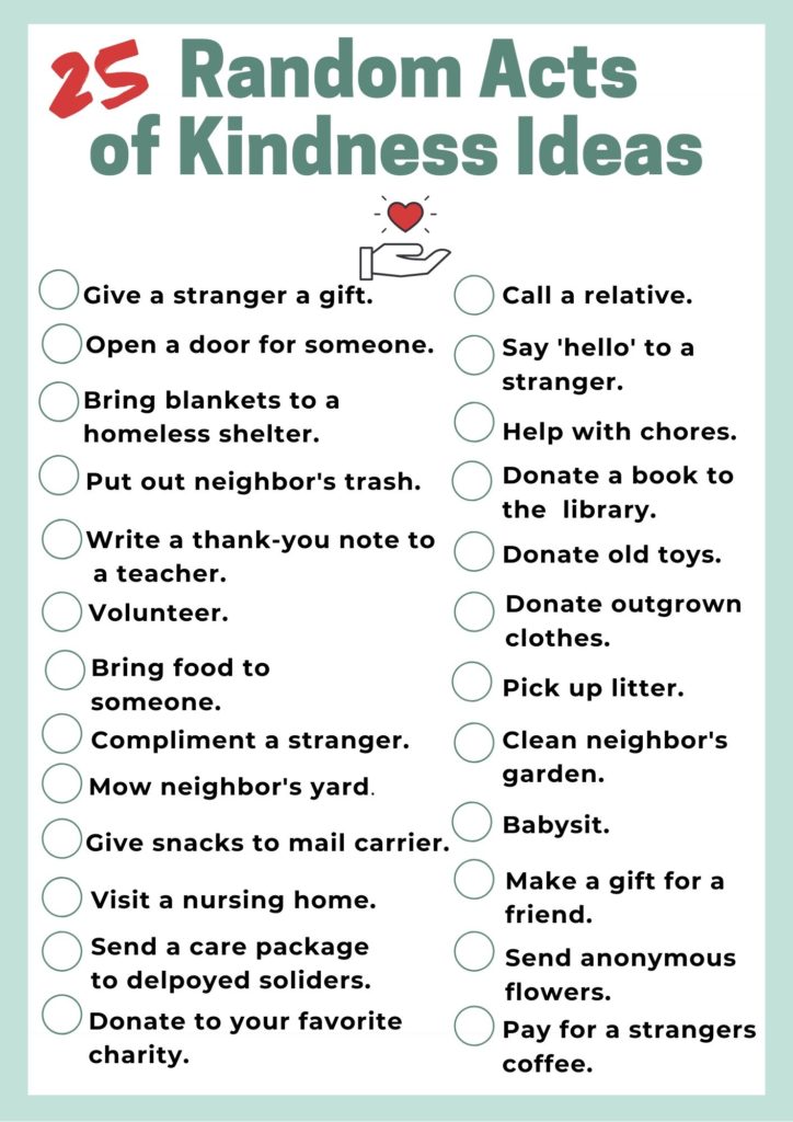 Random Acts Of Kindness Ideas