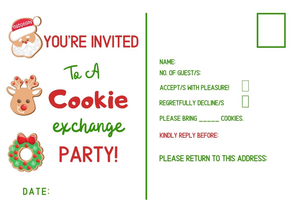 Cookie Exchange Party Invite 