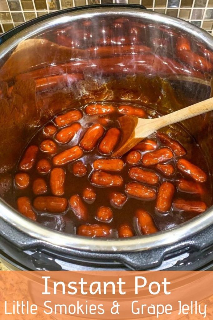 Instant Pot Little Smokies with Grape Jelly and Barbecue Sauce 