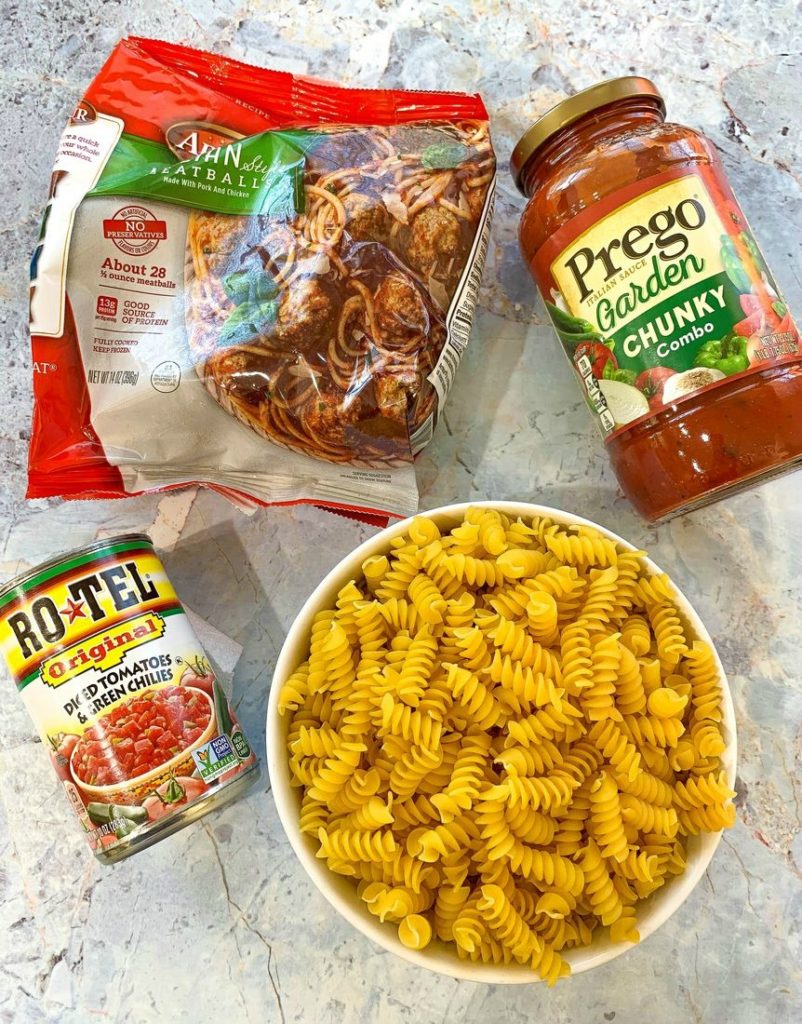 Instant Pot Rotini Pasta and Meatballs