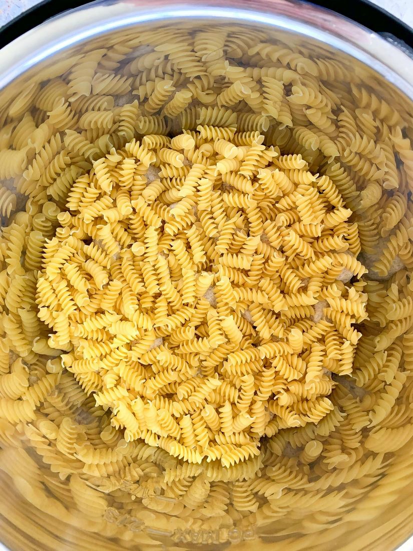Instant Pot Rotini Pasta and Meatballs This Ole Mom