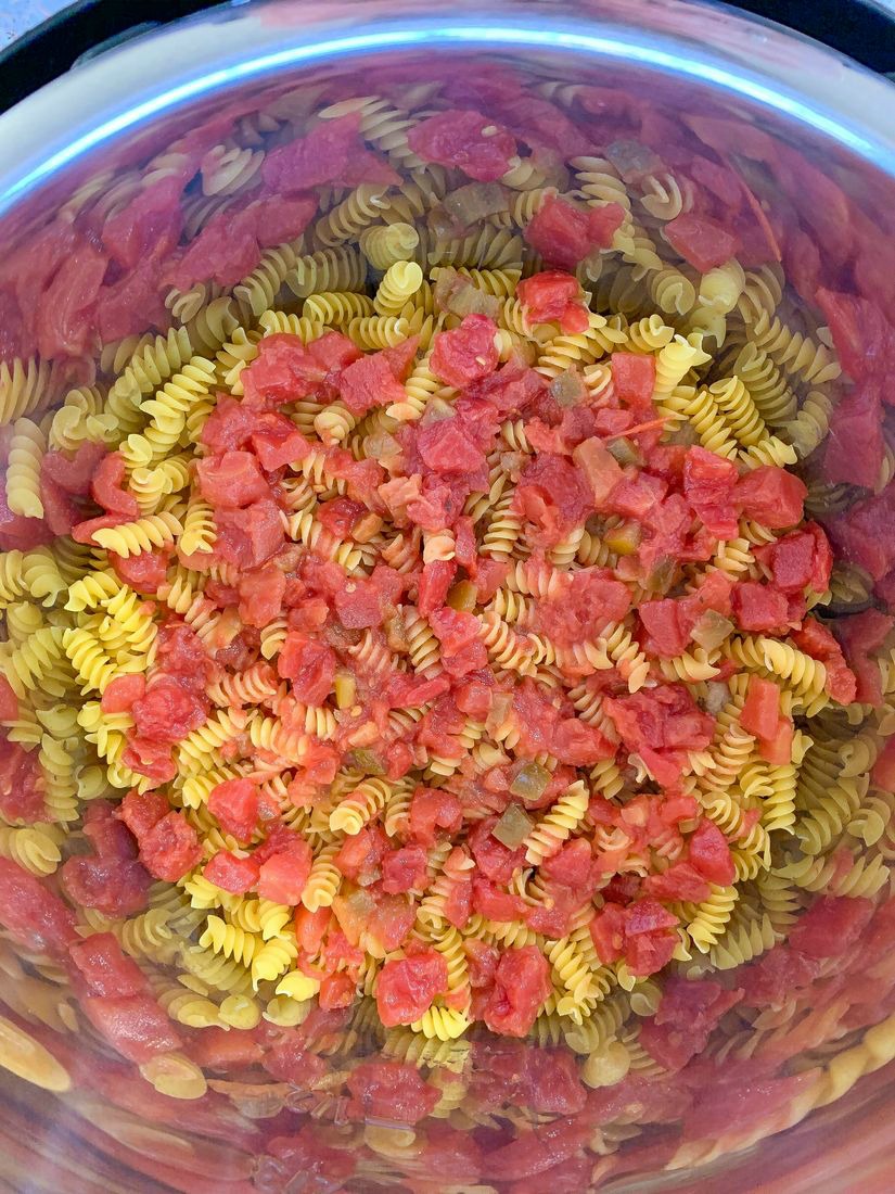 Instant Pot Rotini Pasta and Meatballs This Ole Mom