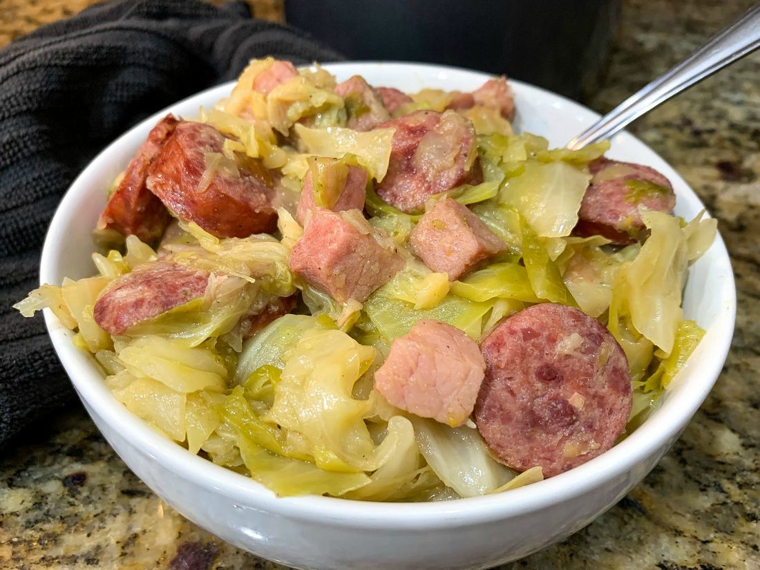 Southern Fried Cabbage With Sausage - This Ole Mom