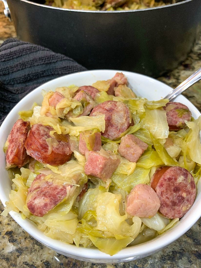 Southern Fried Cabbage With Sausage - This Ole Mom