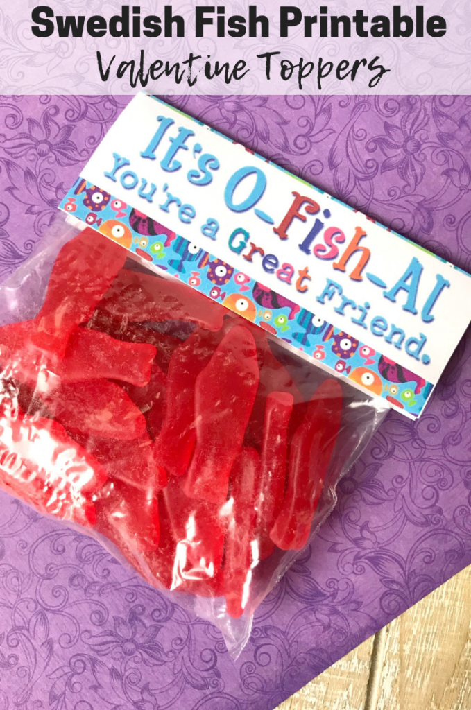 Swedish Fish Printable Valentine Toppers 