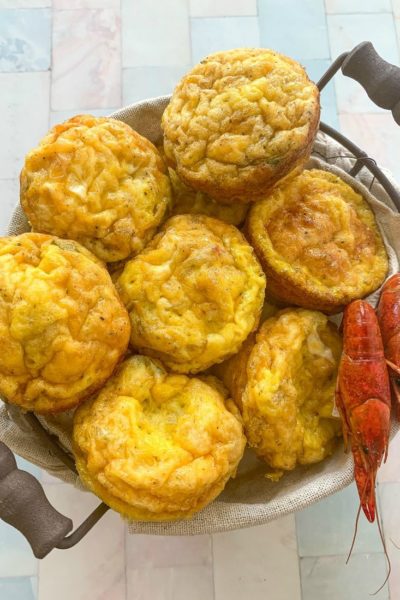 Crawfish Omelette Egg Muffin Cups