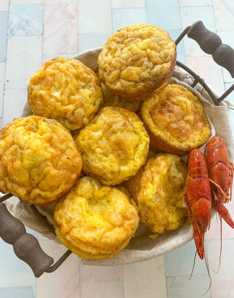 Crawfish Omelette Egg Muffin Cups 