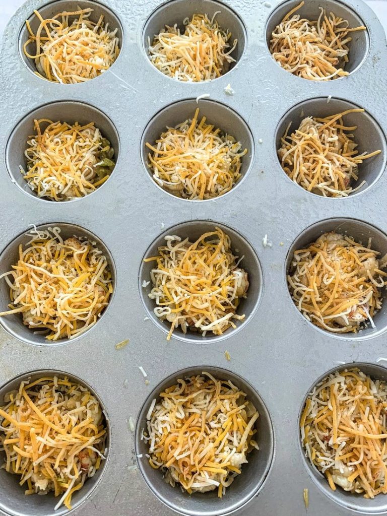 Crawfish Omelette Egg Cups Process