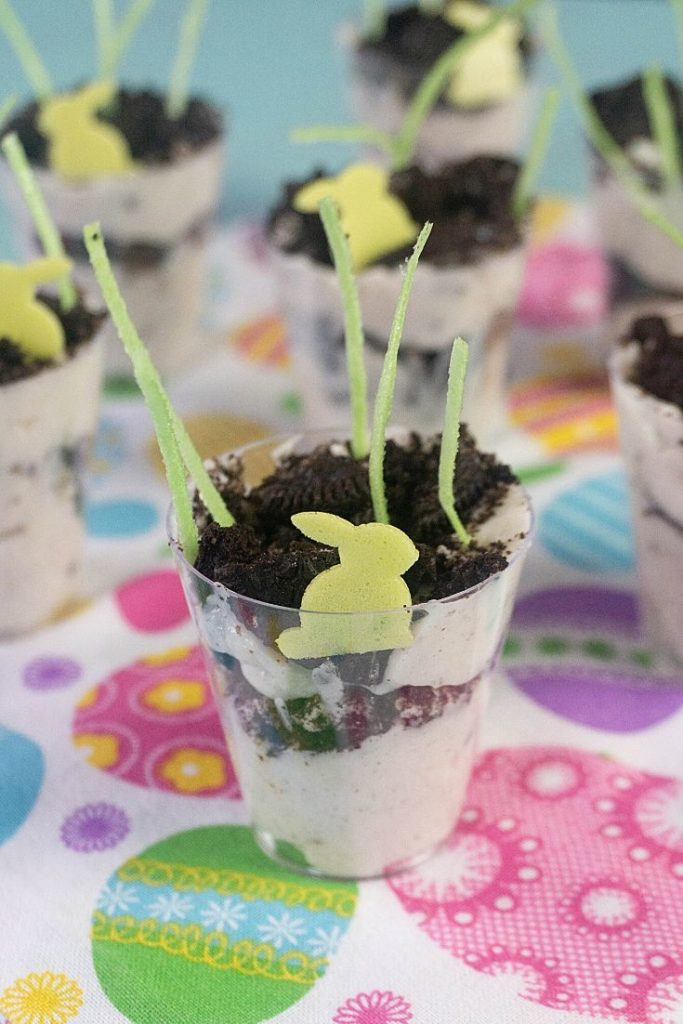 Easter Bunny Oreo Dirt Cups 