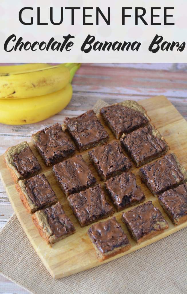 Gluten-Free Chocolate Banana Bars Pin for Pinterest