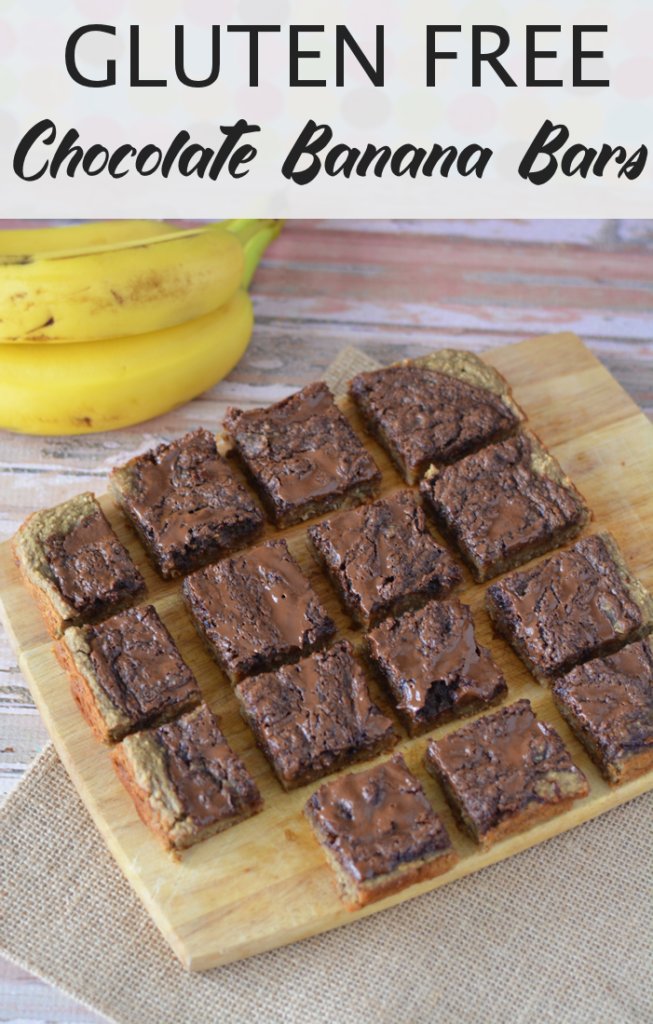 Gluten-Free Chocolate Banana Bars Pin for Pinterest 