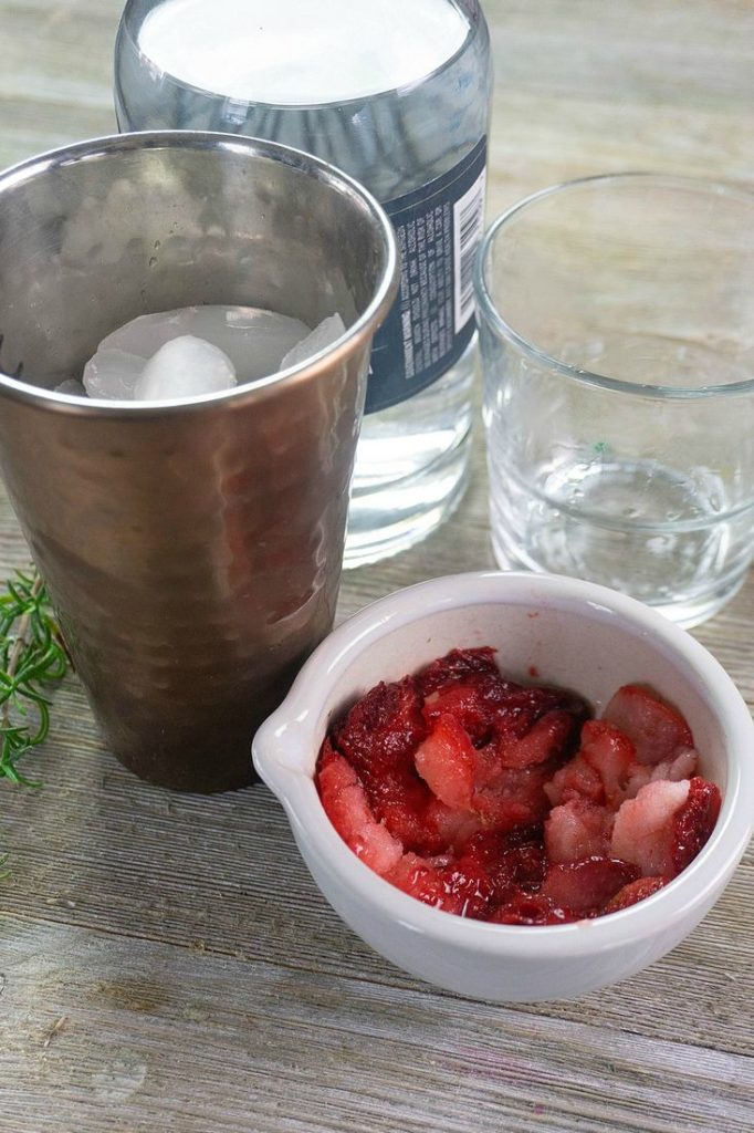 Ingredients for Strawberry Rosemary Moonshine Recipe