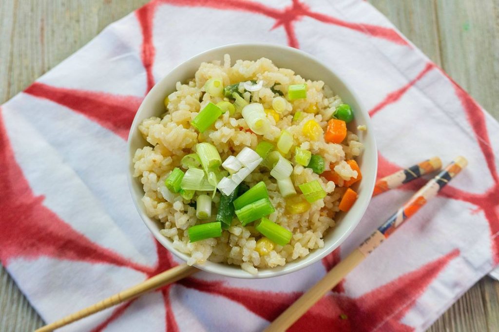 Bowl with Easy Vegetable Fried Rice