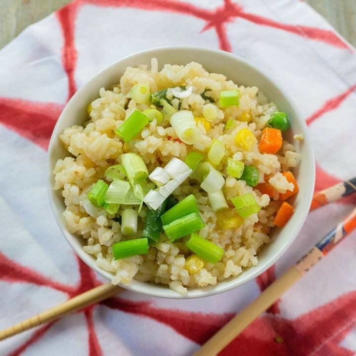 Bowl with Easy Vegetable Fried Rice