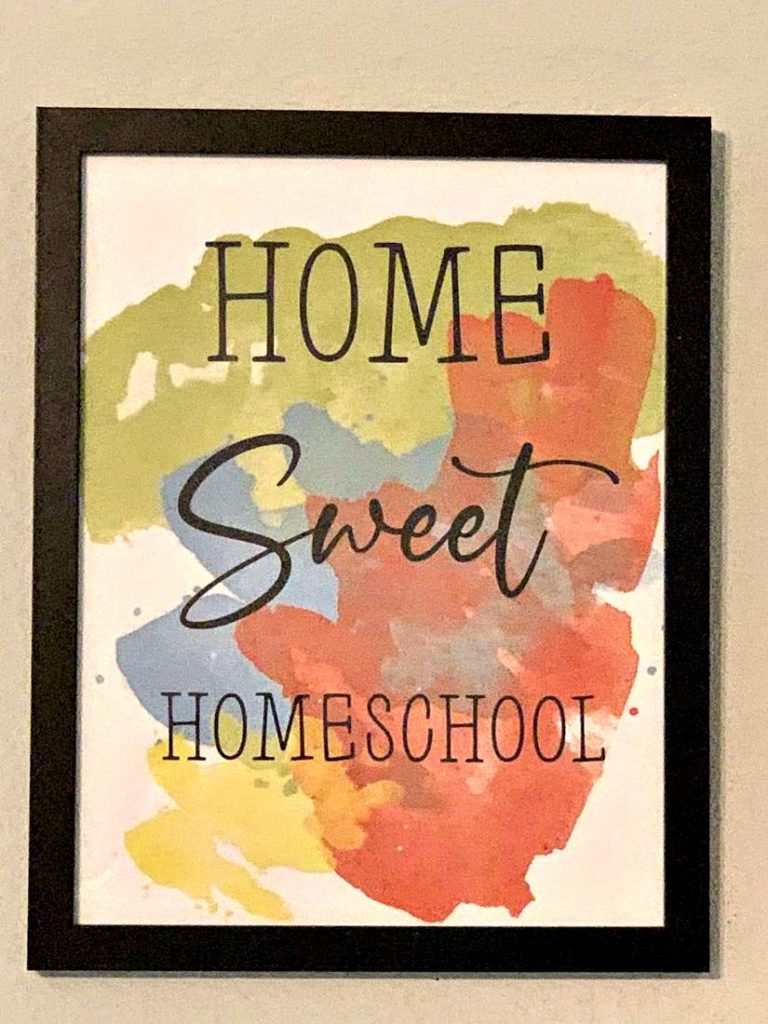 Homeschool Sweet Homeschool Wall Art Printable