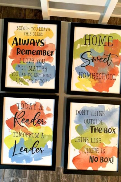 Homeschool Wall Art Printables