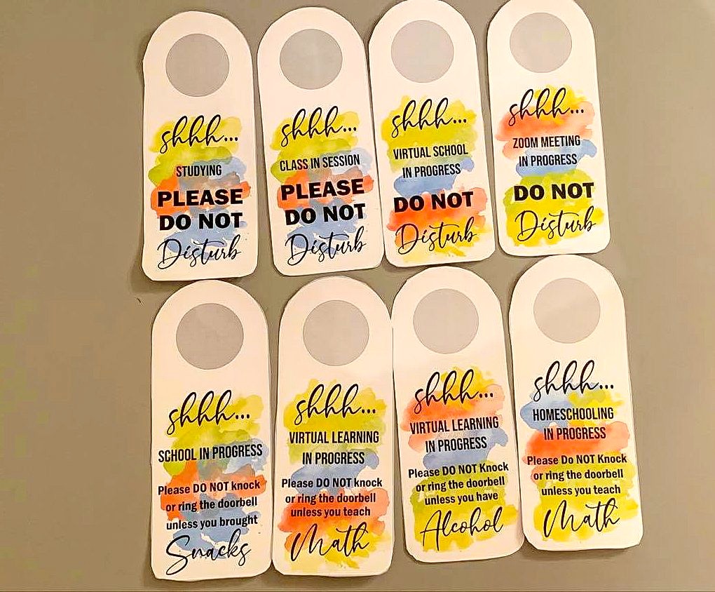 Homeschool Printable Door Hangers