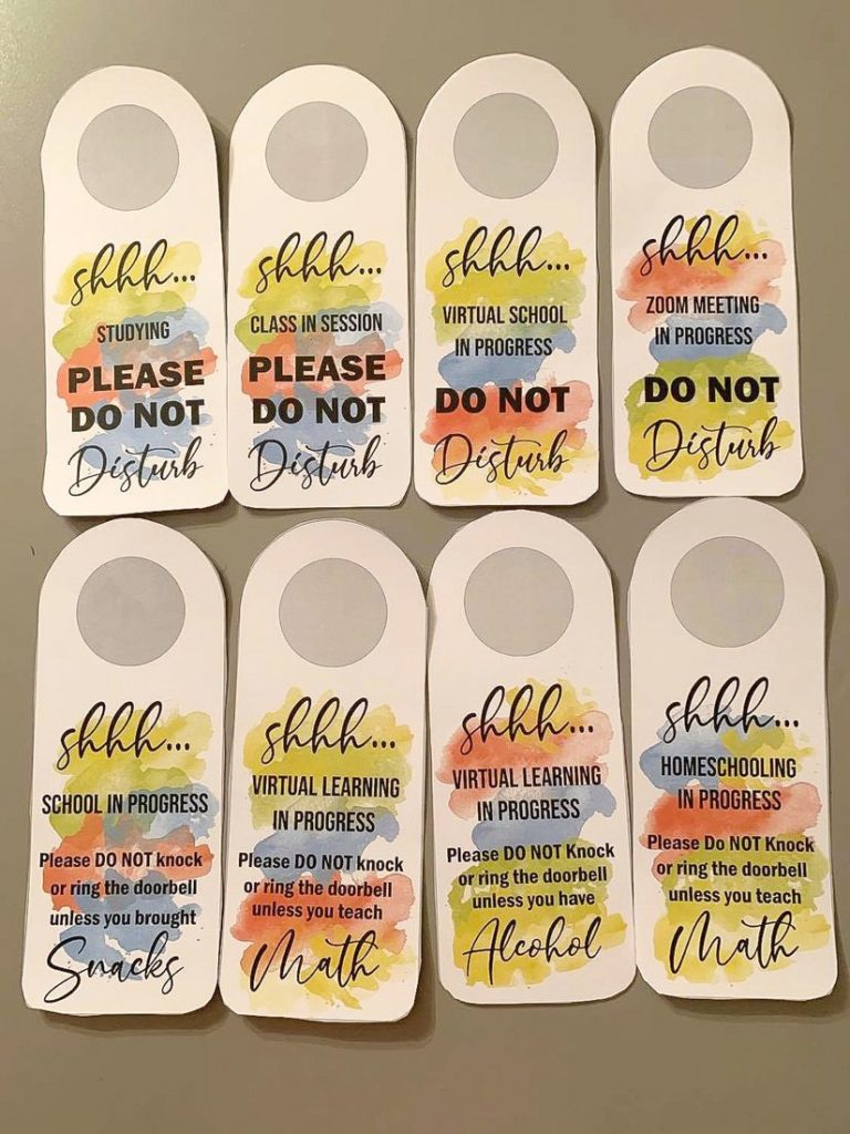 FREE Homeschool Printable Door Hangers 