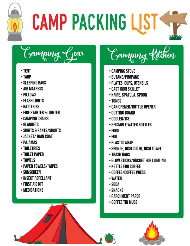 Camping Packing List