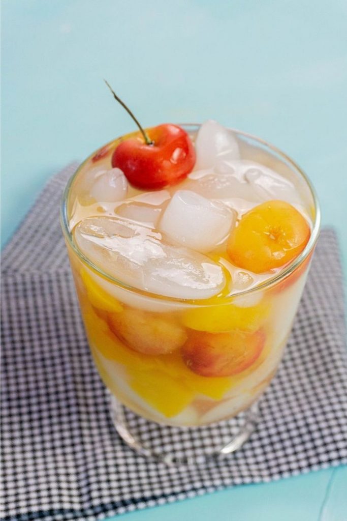 Peachy Rainier Cherry Moonshine Cocktail