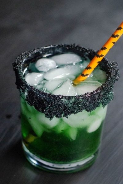 Halloween Bats Guts Green Cocktail